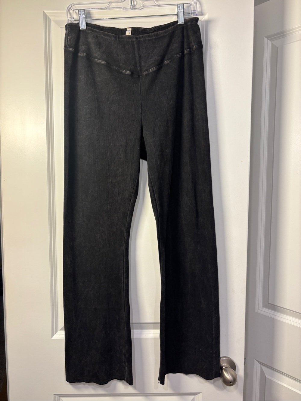 FP Movement by Free People Black Mineral Wash Wide-Leg Leggings
